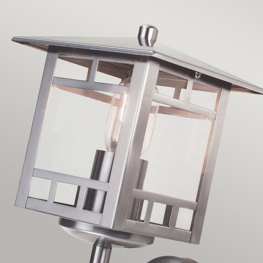 Elstead Lighting Kolne KOLNE -ulkoseinävalaisin, 23,3 x 18,2 x 34,4 cm, E27, hopea / kirkas läpinäkyvä hinta ja tiedot | Puutarha- ja ulkovalot | hobbyhall.fi