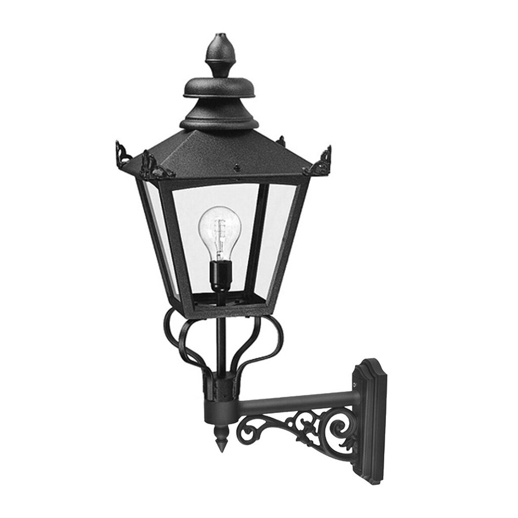 Elstead Lighting Grampian GB1-BLACK -ulkoseinävalaisin, 48 x 30,5 x 80 cm, E27, musta / kirkas läpinäkyvä hinta ja tiedot | Puutarha- ja ulkovalot | hobbyhall.fi