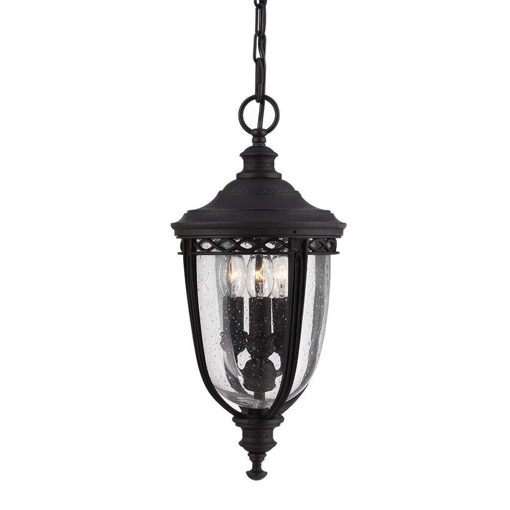 Elstead Lighting English bridle FE-EB8-M-BLK -ulkoriippuvalaisin, 21,6 x 21,6 x 47 cm, E14, musta / kirkas läpinäkyvä hinta ja tiedot | Puutarha- ja ulkovalot | hobbyhall.fi