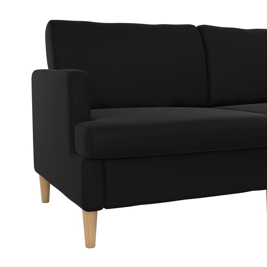 Corah-sohva, 176,5 x 84 x 76 cm, musta hinta ja tiedot | Sohvat ja vuodesohvat | hobbyhall.fi
