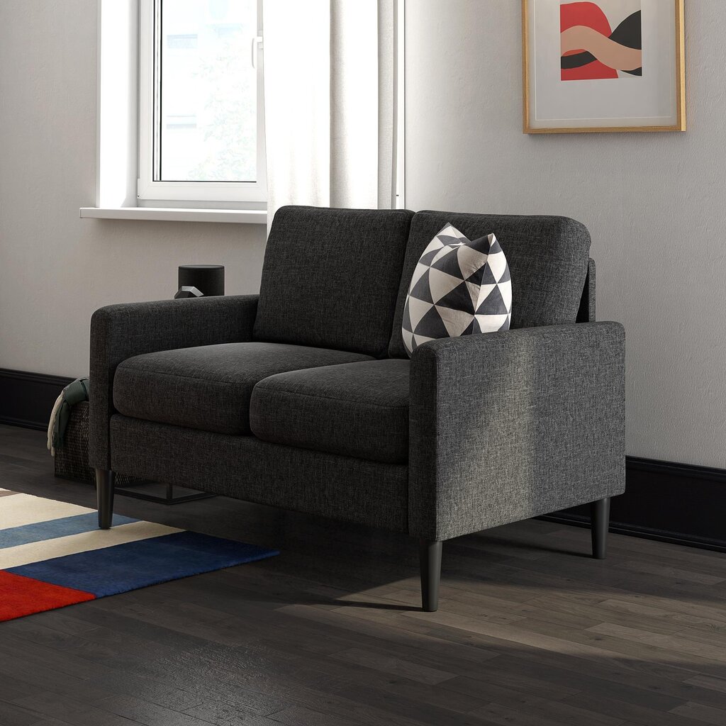 Kaci Loveseat -sohva, 145,5 x 90 x 89 cm, harmaa hinta ja tiedot | Sohvat ja vuodesohvat | hobbyhall.fi