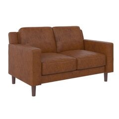 Brynn Loveseat -sohva, 140 x 84 x 80 cm, ruskea hinta ja tiedot | Sohvat ja vuodesohvat | hobbyhall.fi