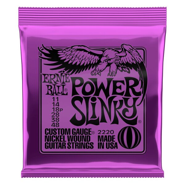 Kielisarja sähkökitaralle Ernie Ball P02220 Power Slinky 11-48