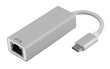 Verkkosovitin Deltaco Prime USBC-1077, RJ45/USB-C hinta ja tiedot | Kaapelit ja adapterit | hobbyhall.fi