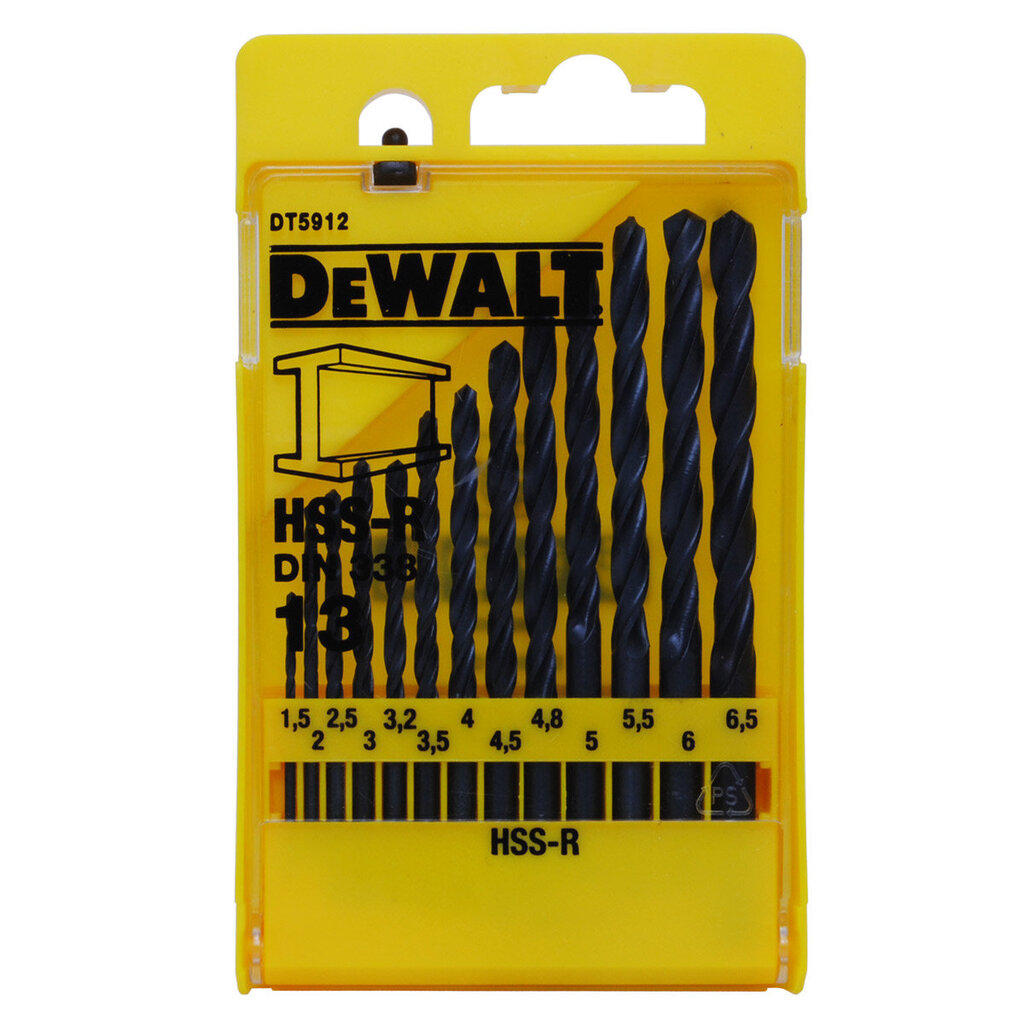 Dewalt HSS (DT5912-QZ), Poranteräsarja 13 kpl hinta ja tiedot | Käsityökalut | hobbyhall.fi