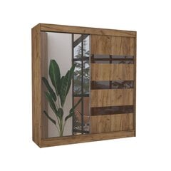 Adrk Furniture Toura Vaatekaappi 200 cm, ruskea hinta ja tiedot | Kaapit | hobbyhall.fi