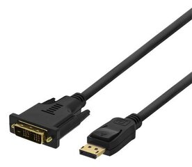 Deltaco DP 2022, DisplayPort, DVI D, 2m hinta ja tiedot | Kaapelit ja adapterit | hobbyhall.fi