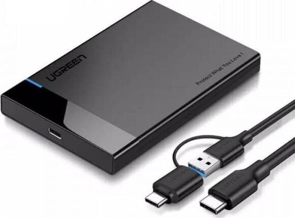 Ugreen US221 SATA, HDD 2,5", USB 3.0 + USB-C, USB-C 3.1 hinta ja tiedot | Ulkoiset kovalevyt | hobbyhall.fi
