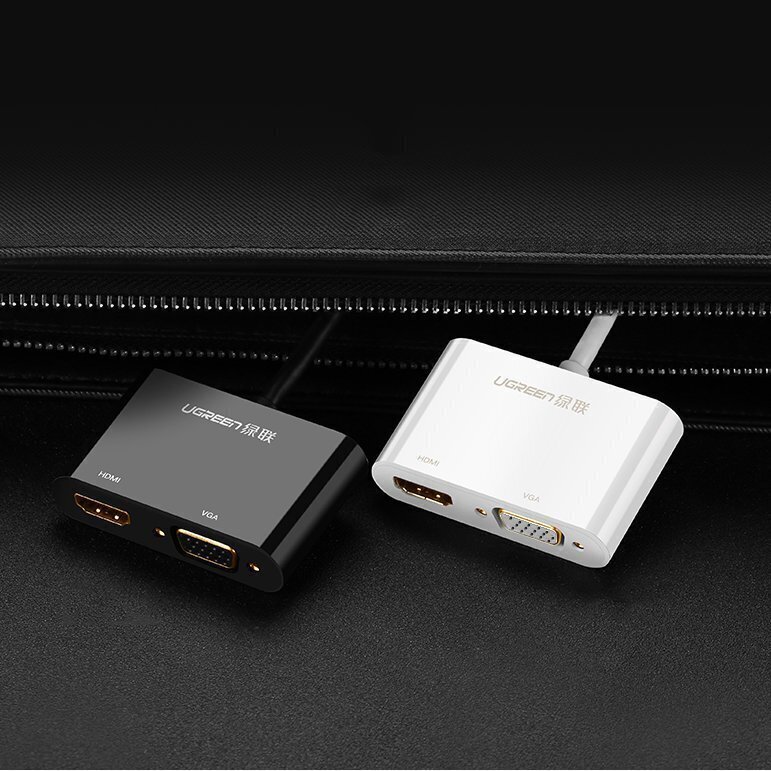 HDMI-kaapeli UGREEN/VGA - mini DisplayPort-sovitin 4K @30 Hz Full HD 1080p, valkoinen (MD108 10427) hinta ja tiedot | Adapterit | hobbyhall.fi