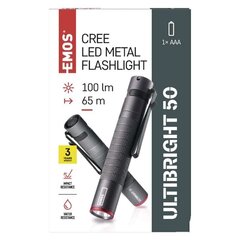 Metallinen taskulamppu Cree Led Ultibright 50, P3150, 100lm, 1xAAA hinta ja tiedot | Taskulamput ja valonheittimet | hobbyhall.fi