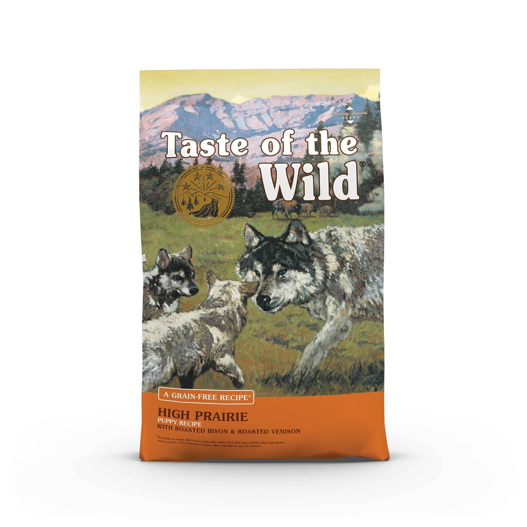 Viljaton kuivaruoka pienille koirille Taste of the Wild High Prairie Puppy biisonin ja hirvenlihalla, 12,2 kg hinta ja tiedot | Koiran kuivaruoka | hobbyhall.fi