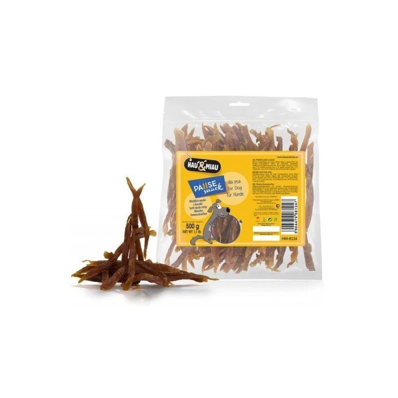 Tasty for dogs Pehmeät ankanrintasuikaleet Hau&Miau, 500g hinta ja tiedot | Koiran herkut | hobbyhall.fi