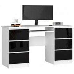 Pöytä NORE A11, valkoinen/musta hinta ja tiedot | Tietokonepöydät ja työpöydät | hobbyhall.fi