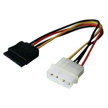 Sbox SATA-POWER, SATA 15Pin - Molex 4Pin / TC, 0,25m hinta ja tiedot | Kaapelit ja adapterit | hobbyhall.fi