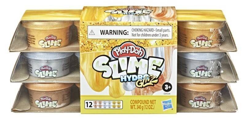 Slime Play-Doh Slime HydroGlitz 12 kpl Hasbro E9434 hinta ja tiedot | Kehittävät lelut | hobbyhall.fi