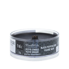 WoodWick Black Peppercorn Petite Candle - Tuoksuva matkakynttilä 31.0g hinta ja tiedot | Kynttilät ja kynttilänjalat | hobbyhall.fi