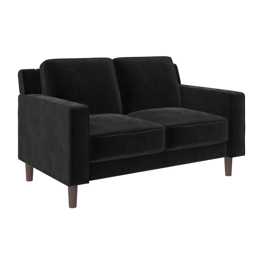 Brynn Loveseat -sohva, 140 x 84 x 80 cm, musta hinta ja tiedot | Sohvat ja vuodesohvat | hobbyhall.fi