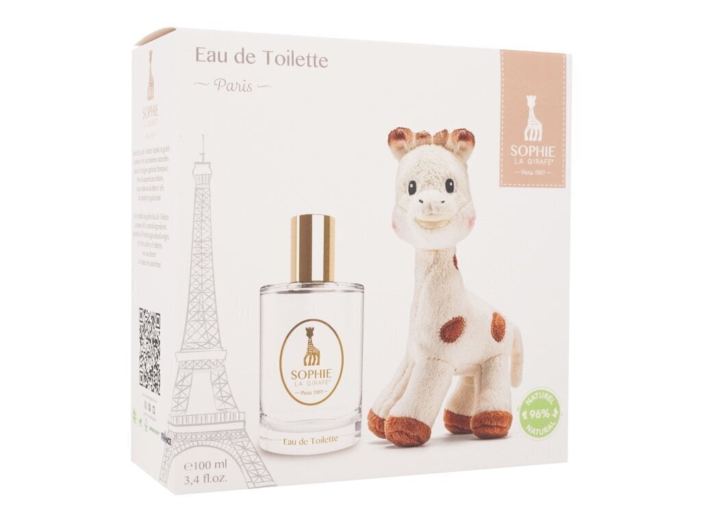 Setti: Tuoksu lapsille 5-vuotiaille Sophie la Giraffe Coffret Eau de Toilette 100 ml + viehättävä pehmolelu. hinta ja tiedot | Lasten hajusteet | hobbyhall.fi