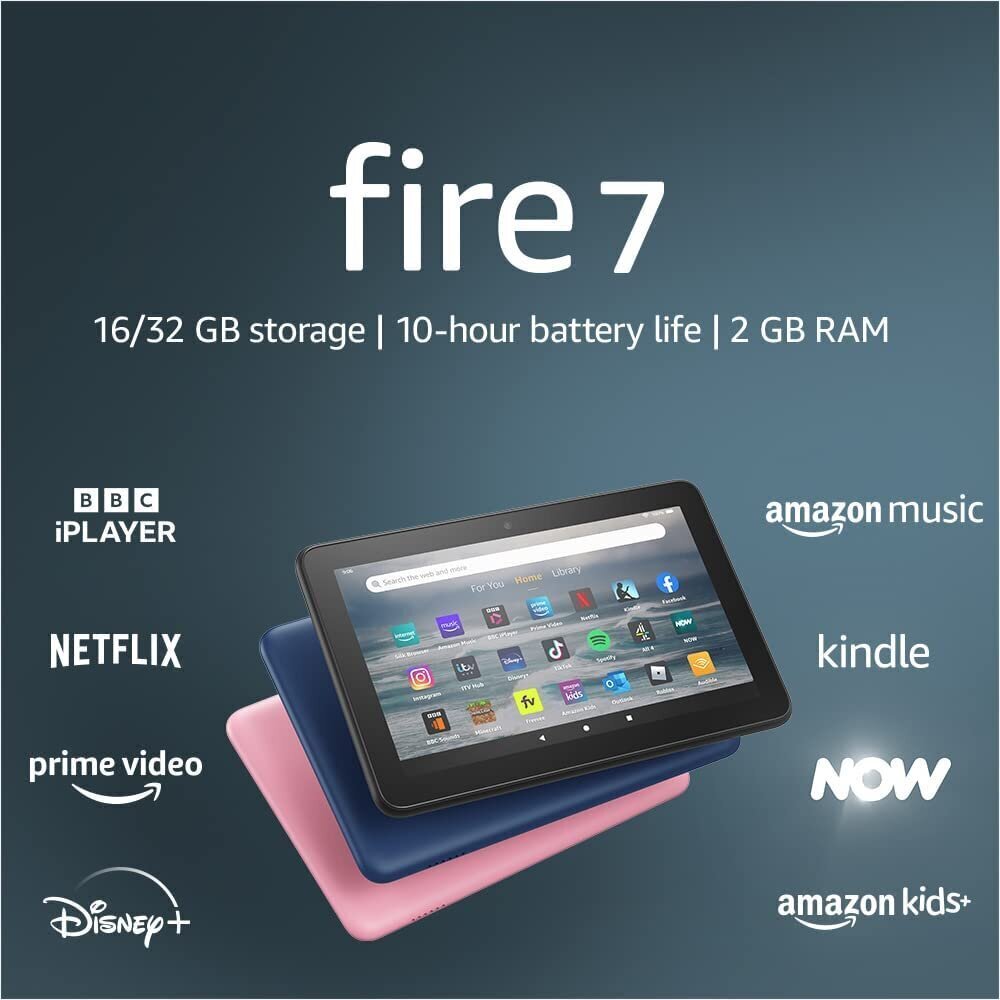 Tablettitietokone Amazon Fire 7 16gb 2022 Black hinta ja tiedot | Tabletit | hobbyhall.fi