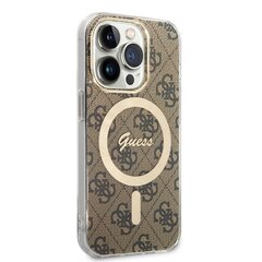 Guess 4G MagSafe -yhteensopiva kotelo + langaton laturi iPhone 14 Pro Brownille hinta ja tiedot | Puhelimen kuoret ja kotelot | hobbyhall.fi