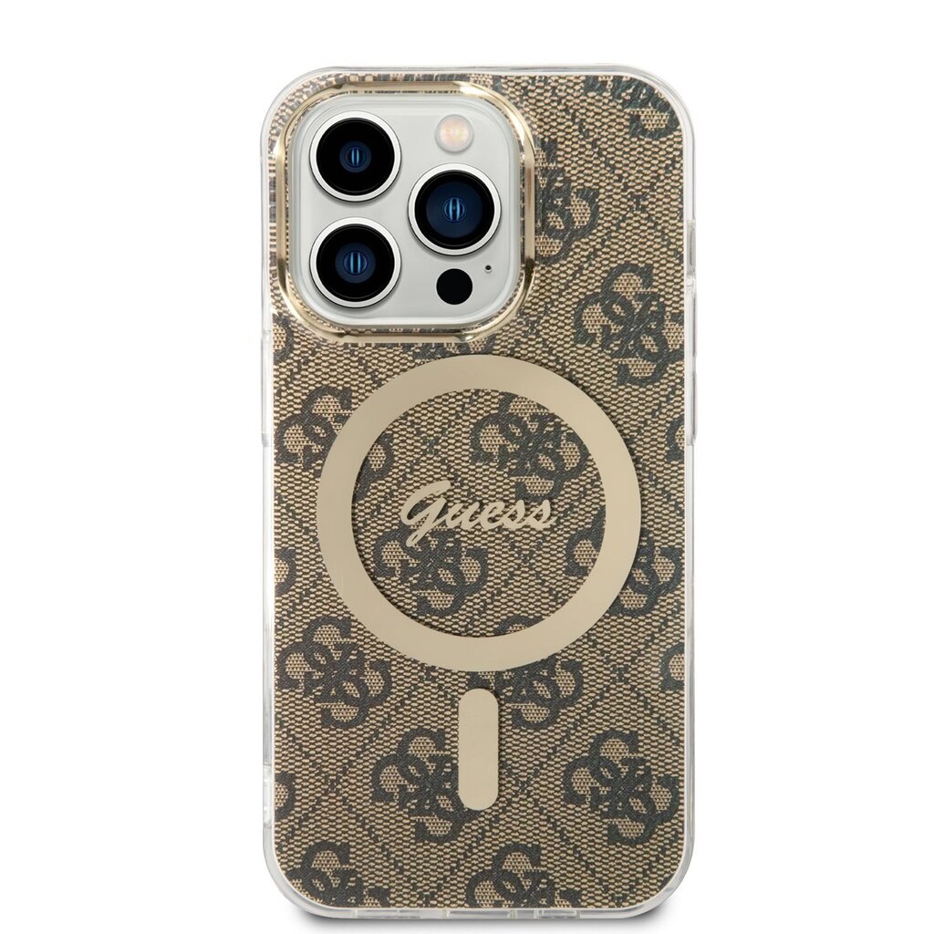 Guess 4G MagSafe -yhteensopiva kotelo + langaton laturi iPhone 14 Pro Brownille hinta ja tiedot | Puhelimen kuoret ja kotelot | hobbyhall.fi