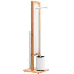 WC-paperiteline ja WC-harja, bambu/valkoinen hinta ja tiedot | Kylpyhuoneen sisustus | hobbyhall.fi