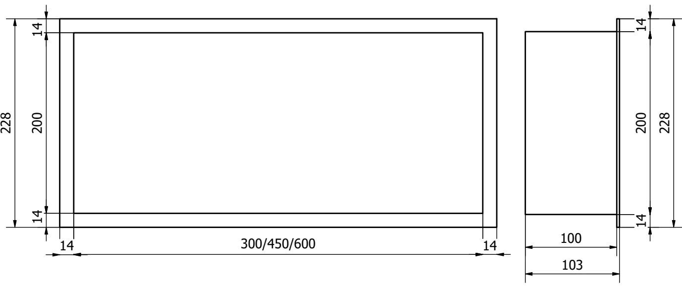 Mexen X-Wall-R upotettu seinähylly, 30x20 cm, Inox hinta ja tiedot | Kylpyhuoneen sisustus | hobbyhall.fi