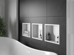 Mexen X-Wall-R upotettava seinähylly, 30x30 cm, Valkoinen hinta ja tiedot | Kylpyhuoneen sisustus | hobbyhall.fi