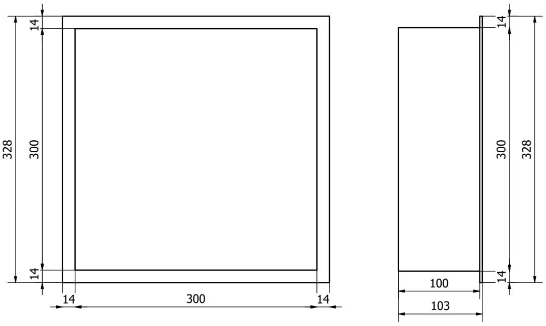 Mexen X-Wall-R upotettava seinähylly, 30x30 cm, Valkoinen hinta ja tiedot | Kylpyhuoneen sisustus | hobbyhall.fi