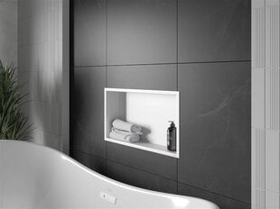 Mexen X-Wall-R upotettava seinähylly, 60x30 cm, valkoinen hinta ja tiedot | Kylpyhuoneen sisustus | hobbyhall.fi