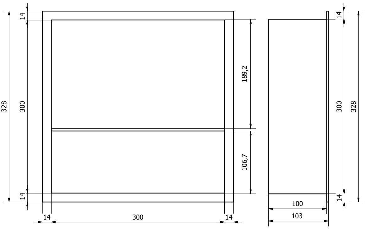 Mexen X-Wall-R upotettava seinähylly 2l, 30x30 cm, Inox hinta ja tiedot | Kylpyhuoneen sisustus | hobbyhall.fi