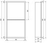 Mexen X-Wall-R upotettava seinähylly 2l, 60x30 cm, valkoinen hinta ja tiedot | Kylpyhuoneen sisustus | hobbyhall.fi