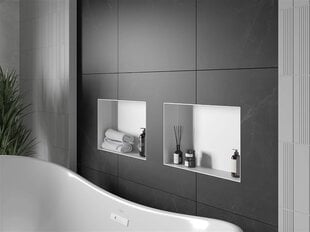 Mexen X-Wall-NR upotettava seinähylly, 45x30 cm, valkoinen hinta ja tiedot | Kylpyhuoneen sisustus | hobbyhall.fi