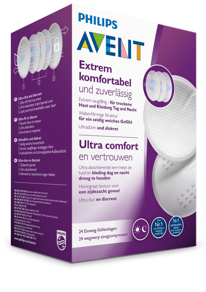 Philips Avent kertakäyttöiset rintasuojat, 24kpl hinta ja tiedot | Imetystuotteet | hobbyhall.fi