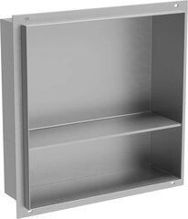 Mexen X-Wall-NR upotettava seinähylly 2l, 30x30 cm, Inox hinta ja tiedot | Kylpyhuoneen sisustus | hobbyhall.fi