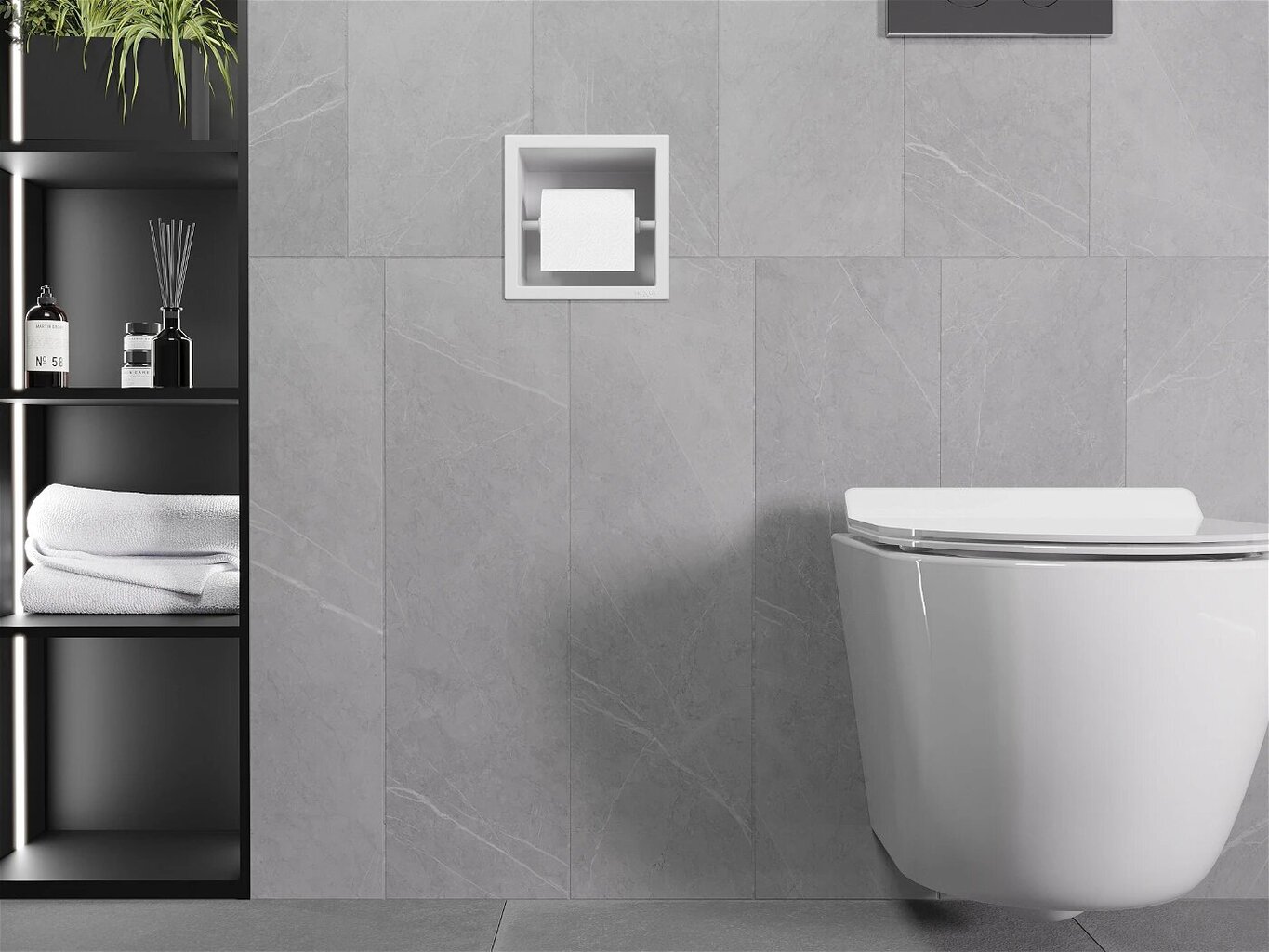 Mexen X-Wall-P piilotettava WC-paperirullan pidike, valkoinen hinta ja tiedot | Kylpyhuoneen sisustus | hobbyhall.fi