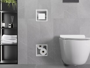 Mexen X-Wall-BP piilotettava wc-paperipidike kehyksellä, valkoinen hinta ja tiedot | Kylpyhuoneen sisustus | hobbyhall.fi