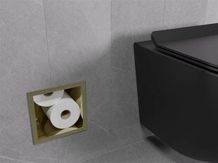 Mexen X-Wall-B, piilotettava wc-paperiteline kehyksellä, kulta hinta ja tiedot | Kylpyhuoneen sisustus | hobbyhall.fi