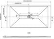 Suorakaiteen muotoinen suihkuallas Mexen Toro SMC sifonilla, musta, 170x70,80,90 cm hinta ja tiedot | Suihkualtaat | hobbyhall.fi