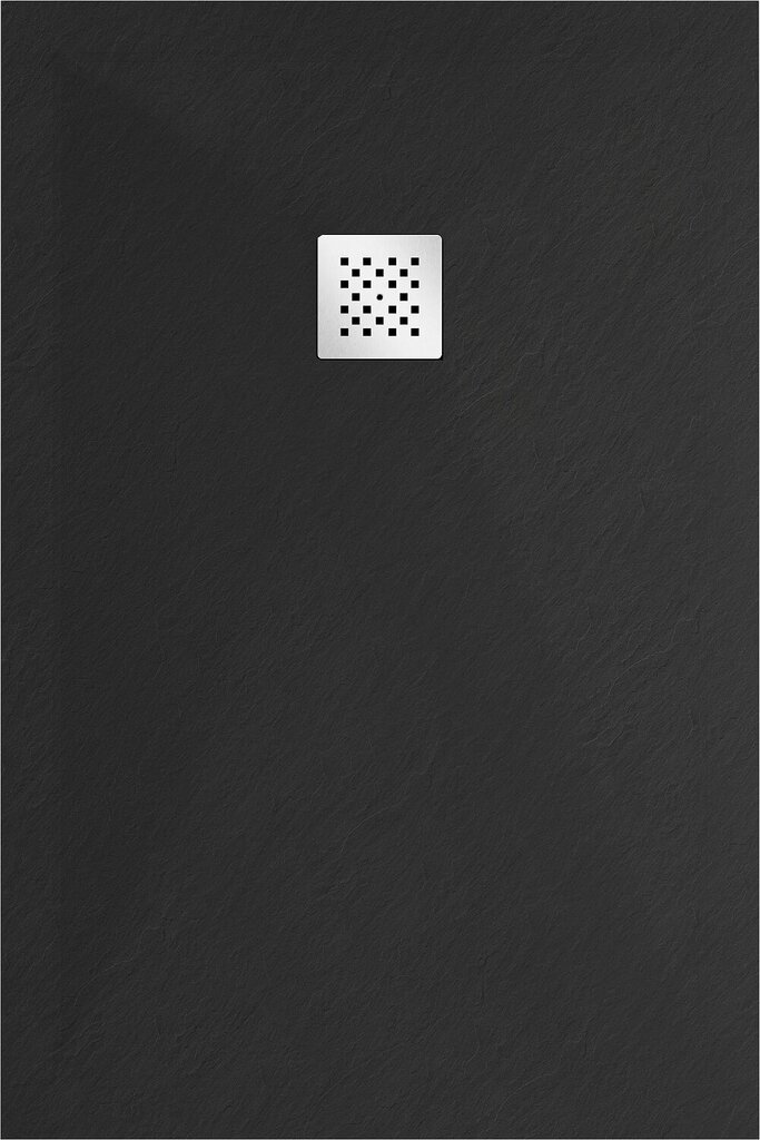 Suorakaiteen muotoinen suihkuallas Mexen Stone+ -sifonilla, musta, 130x70,80,90 cm hinta ja tiedot | Suihkualtaat | hobbyhall.fi