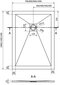 Suorakaiteen muotoinen suihkuallas Mexen Stone+ sifonilla, musta, 110x70,80,90 cm hinta ja tiedot | Suihkualtaat | hobbyhall.fi