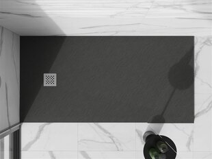 Suorakaiteen muotoinen suihkuallas Mexen Stone+ su -sifonilla, antrasiitti, 200x80,90,100 cm hinta ja tiedot | Suihkualtaat | hobbyhall.fi