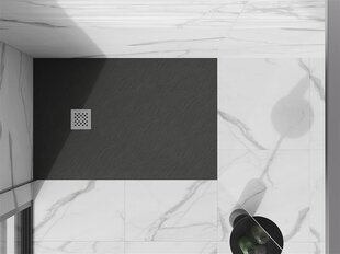Suihkuallas Mexen Stone+ suorakulmainen sifonilla, antrasiitti, 110x70,80,90 cm hinta ja tiedot | Suihkualtaat | hobbyhall.fi