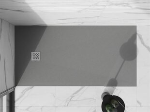 Suorakaiteen muotoinen suihkuallas Mexen Stone+ sifonilla, harmaa, 180x70,80,90,100 cm hinta ja tiedot | Suihkualtaat | hobbyhall.fi