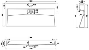 Konglomeraattipesuallas Mexen Ava 1/O, 100x46 cm hinta ja tiedot | Pesualtaat | hobbyhall.fi