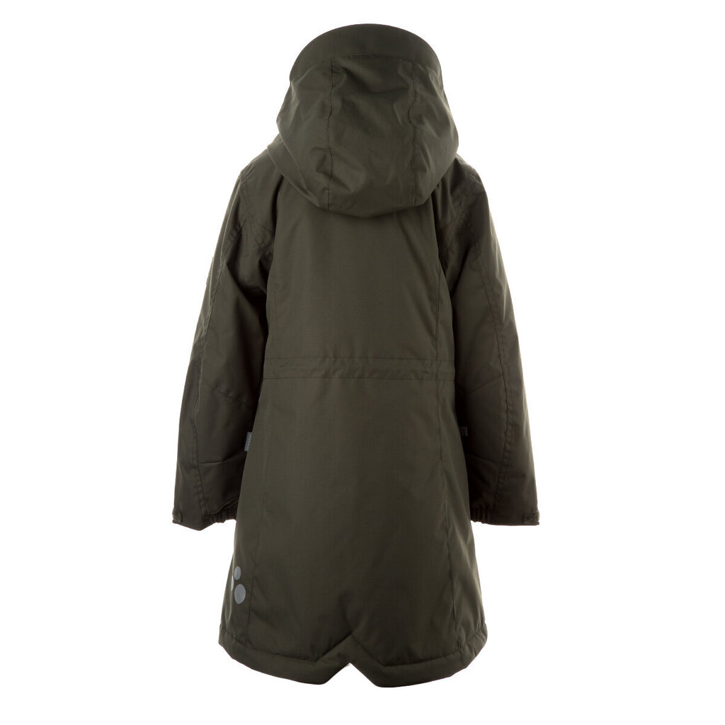 Huppa tyttöjen lämmitetty kevät-syksyn parka JANELLE 1, 140g, tummanvihreä hinta ja tiedot | Tyttöjen takit | hobbyhall.fi