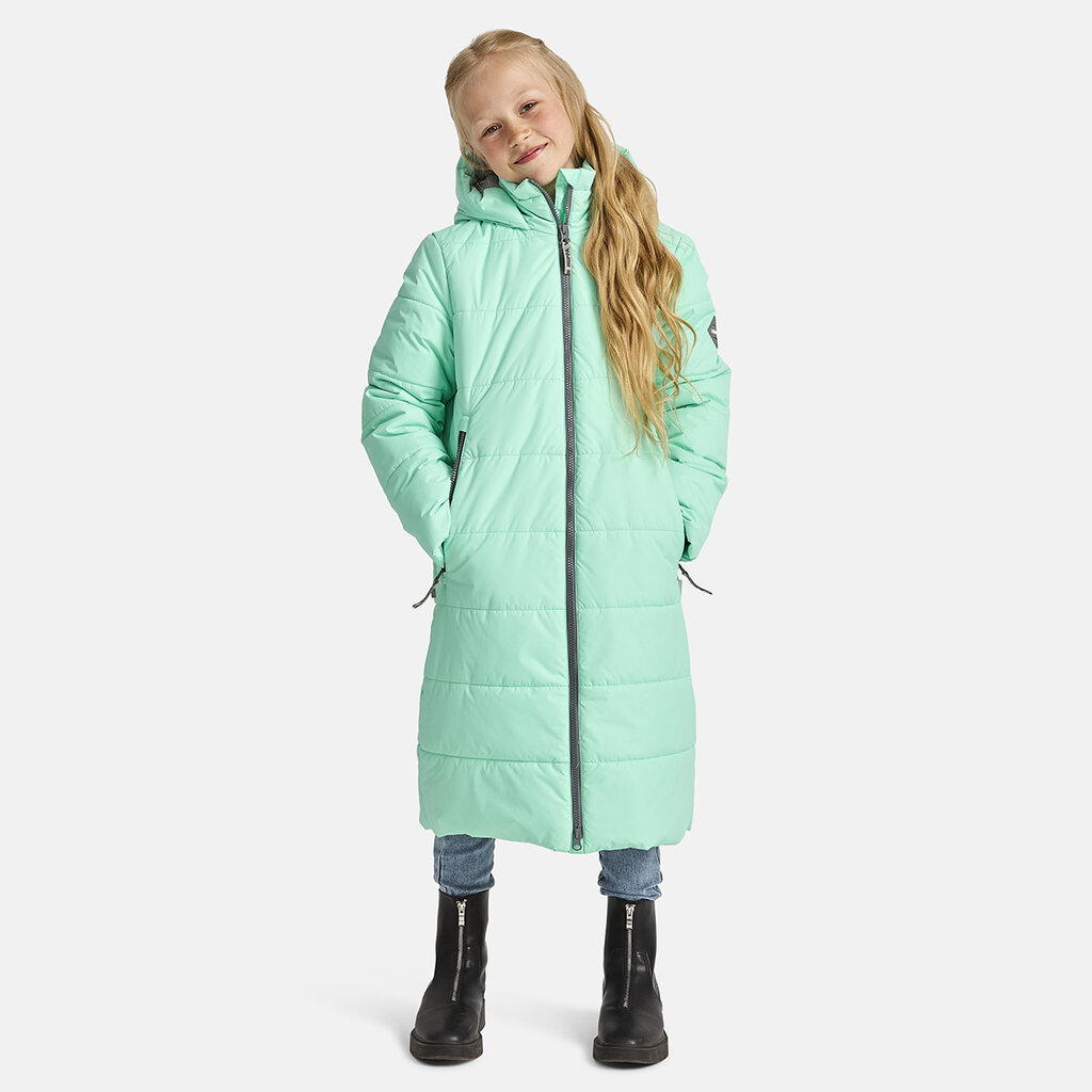 Huppa tyttöjen lämmitetty kevät-syksy-parka NINA, 100g, mintunvihreä hinta ja tiedot | Tyttöjen takit | hobbyhall.fi