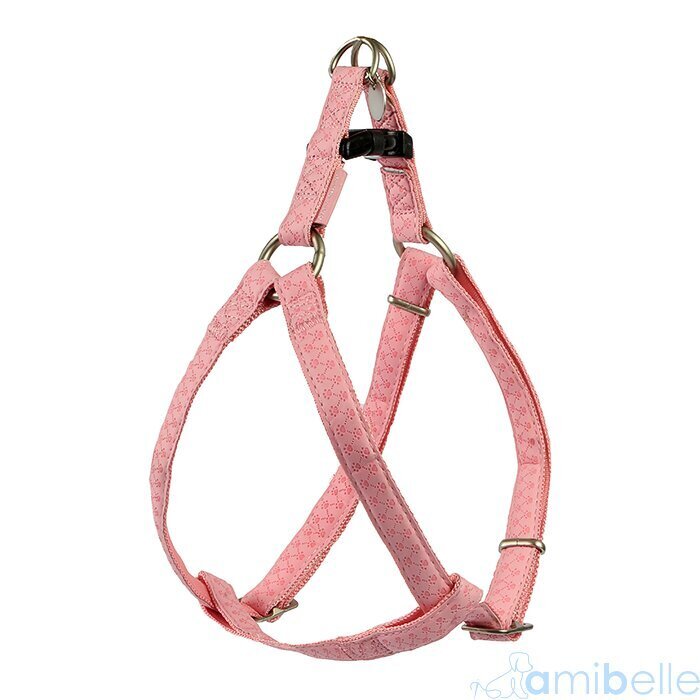 Amibelle nahkavaljaat Mac, 25 cm, roosa hinta ja tiedot | Koiran valjaat ja kaulapannat | hobbyhall.fi