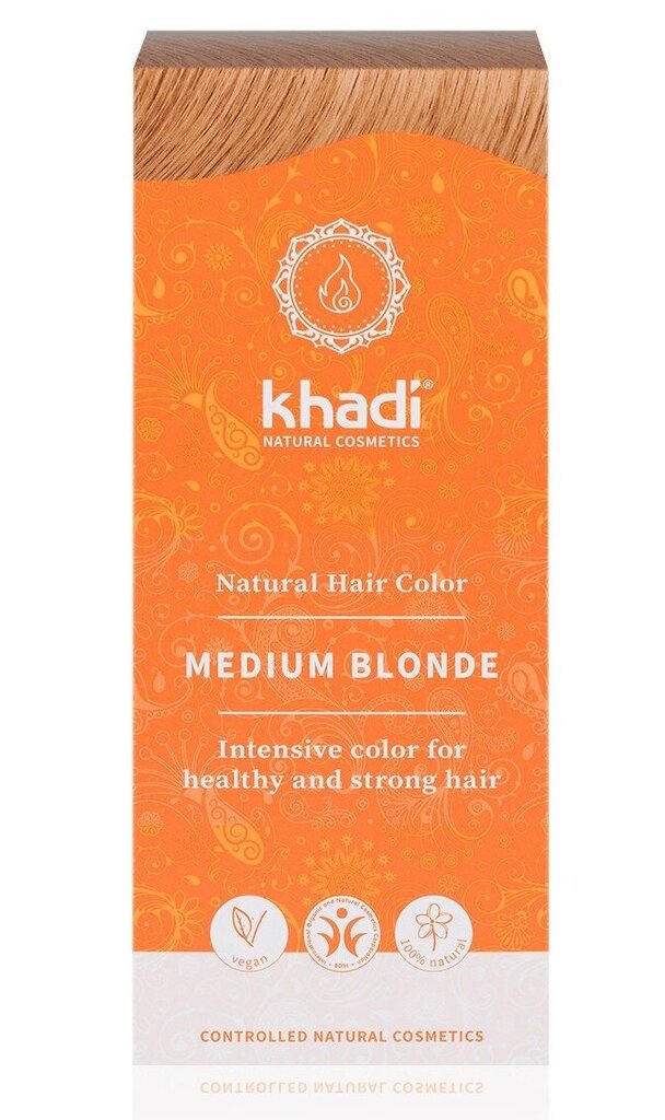 Khadi luonnollinen hiusväri, Middle Blond, 100 g hinta ja tiedot | Hiusvärit | hobbyhall.fi