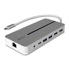 Lindy DST-Mx Duo USB-C 43360 hinta ja tiedot | Adapterit | hobbyhall.fi